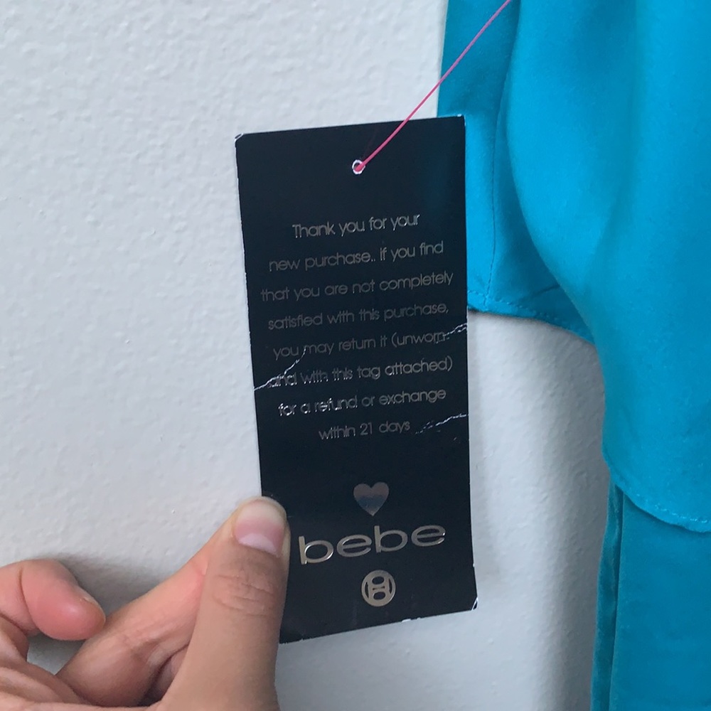 Bebe New Open Back Ruffle Dress Perfect Weekend NWT - Picture 12 of 12